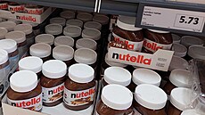 Nutella prodávající se v obchod v Lublani ve Slovinsku. (1. prosince 2023)