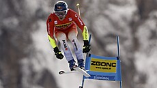 výcarský lya Marco Odermatt na trati suepr-G ve Val Garden.