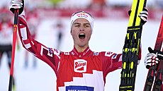 Rakuan Johannes Lamparter se raduje z vítzství v kompaktním závod Svtového...