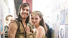 Dominik Vodika a Darija Pavloviová v zákulisí finále StarDance XII (Praha,...
