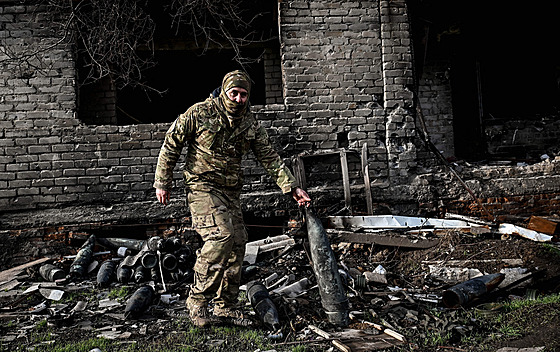 Ukrajinský voják v Záporoské oblasti (24. prosince 2023)