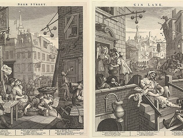 Diptych Beer Street and Gin Lane