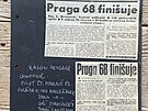 Výstiky z dobových novin o balonu Praga 68