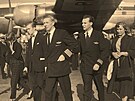 Kapitán Viruly po návratu z Irska do Amsterdamu v záí 1954.