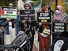 Demonstrace na podporu Palestiny v Soulu (4. listopadu 2023)