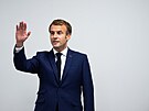 Francouzský prezident Emmanuel Macron bhem zasedání o Velké zelené zdi na...