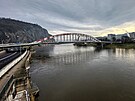 Most Dr. Edvarda Benee v st nad Labem (prosinec 2023)