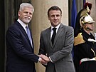 Prezident Petr Pavel a francouzský prezident Emmanuel Macron. (20. prosince...