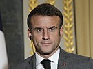 Francouzský prezident Emmanuel Macron. (20. prosince 2023)