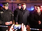 Ministr vnitra Vít Rakuan a policejní prezident Martin Vondráek vystoupili na...