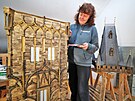 Dokonování modelu Prané brány v Parku miniatur Boheminium Mariánské Lázn. K...