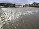 Situace na rozvodnné Vltav v Praze. (26. prosince 2023)