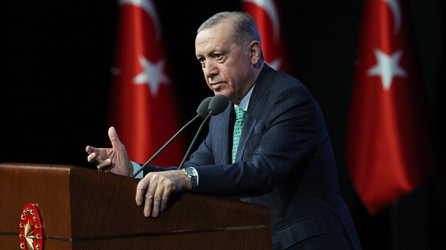 Tureck prezident Recep Tayyip Erdogan (27. prosince 2023)