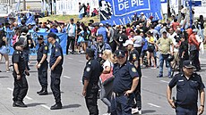Demonstrace proti úsporným opatením prezidenta Mileie. (28. prosince 2023)
