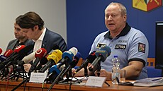 Tisková konference policie k vy�et�ování tragické st�elby na Filozofické...
