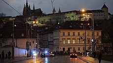 Policie zasahuje na námstí Jana Palacha v Praze u nahláené stelby ve kole....