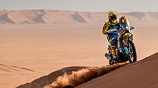Motocyklový jezdec Martin Michek ve 13. etap Rallye Dakar.