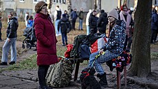 Pohled ze zniené budovy ve Lvov pi doposud nejvtím ruském raketovém útoku...