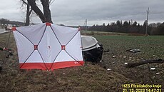 Tragická nehoda na Klatovsku. Mladý idi narazil ve vysoké rychlosti do...