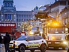 Na novoroní oslavy v centru Prahy dohlíejí posílené policejní hlídky. V...