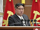 Vdce KLDR Kim ong-un na ptidenním zasedání vládnoucí strany. (30. prosince...