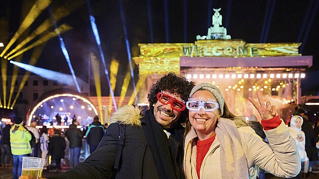 Oslavy nového roku v německém Berlíně (31. prosince 2023)