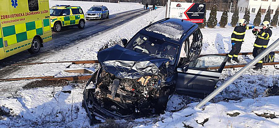 Nehoda auta a vlaku ve Vlaimi (8. ledna 2024)