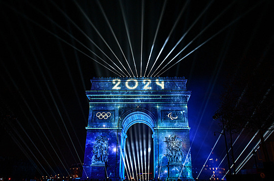 Novoroní oslavy ve francouzské Paíi (1. ledna 2024)