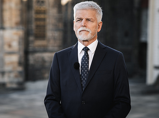 Prezident Petr Pavel p�i novoro�ním projevu 1. ledna 2024.