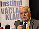 Bval prezident Vclav Klaus na tiskov konferenci Institutu Vclava Klause k...