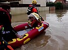 Severní Francii trápí dalí záplavy, záchranái evakuovali nkolik obyvatel