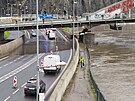 V protipovodové van v Ústí nad Labem je opt voda. (4. ledna 2024)