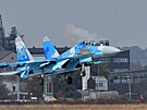 Vojenské letit v Starokosantynivu v Chmelnycké oblasti na Ukrajin je astým...