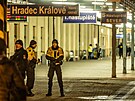 Policie vyetuje na vlakovém nádraí v Hradci Králové vradu. (4. ledna 2024)