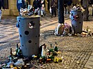 Novoroní úklid v centru Prahy po silvestrovských oslavách