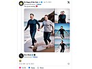 Romantické snímky Muska a Zuckerberga na plái, vytvoené umlou inteligencí,...