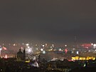 Novoroní ohostroj nad Prahou (1. ledna 2024)