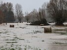 Povodn ve Witternesse na severu Francie (2. ledna 2024)