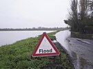 Rozvodnná eka na severu anglického hrabství Yorkshire (2. ledna 2024)