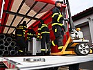 etí hasii posílají Francii pomoc v souvislosti s povodnmi. (3. ledna 2024)
