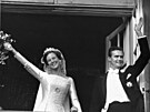 Dánská královna Margrethe II. (jet coby princezna) a Henri de Monpezat ve...