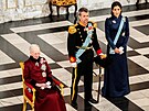 Dánská královna Margrethe II., korunní princ Frederik a korunní princezna Mary...