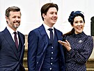 Dánský korunní princ Frederik, princ Christian a korunní princezna Mary...