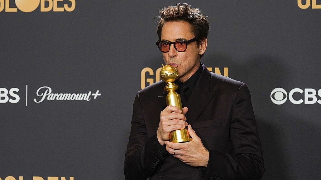 Robert Downey Jr. získal v 81. roníku udílení Zlatých glób cenu za nejlepí...