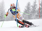 Petra Vlhová b�hem slalomu v Kranjské Go�e.