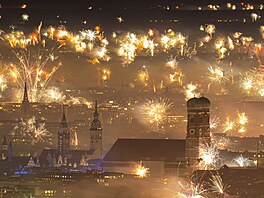 Novoroní oslavy v nmeckém Mnichov (1. ledna 2024)