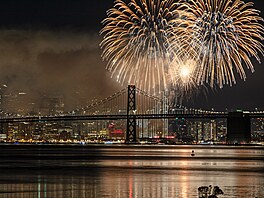 Novoroní oslavy v americkém San Franciscu (1. ledna 2024)