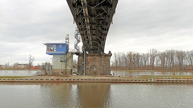 Most Ervna pindlera v Roudnici nad Labem. (3. ledna 2024)