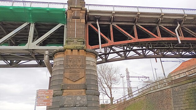 Most Erv�na �pindlera v Roudnici nad Labem (3. ledna 2024)