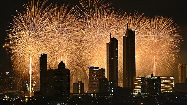 Novoron oslavy v Bangkoku (1. ledna 2024)